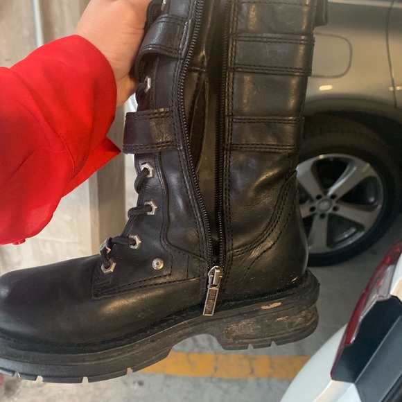 Used Harley Davidson combat boots size 6 - Picture 3 of 5